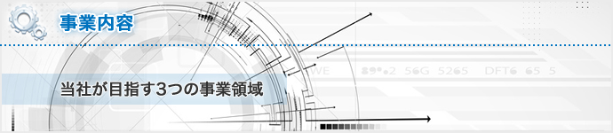 事業内容 - 当社が目指す3つの事業領域